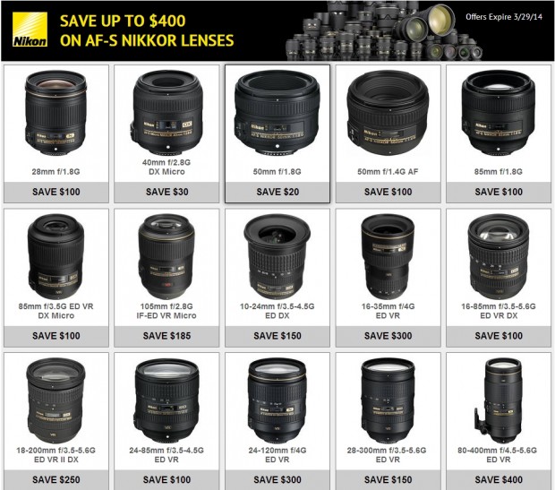 Nikon lens rebates