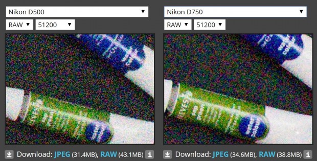 d500 vs d750 iso 51200