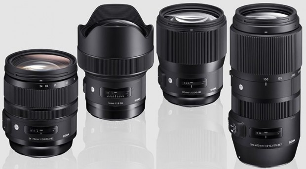 sigma 14 135 1.8 24-70 150-600 lenses