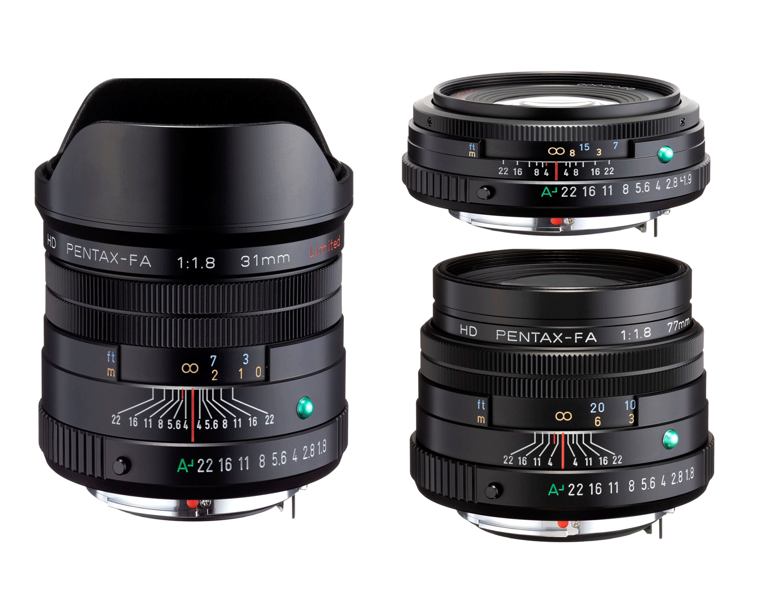 HD 31mm F1.8, 43mm F1.9 and 77mm F1.8 Limited Lens Officially Announced - Camera News at Cameraegg