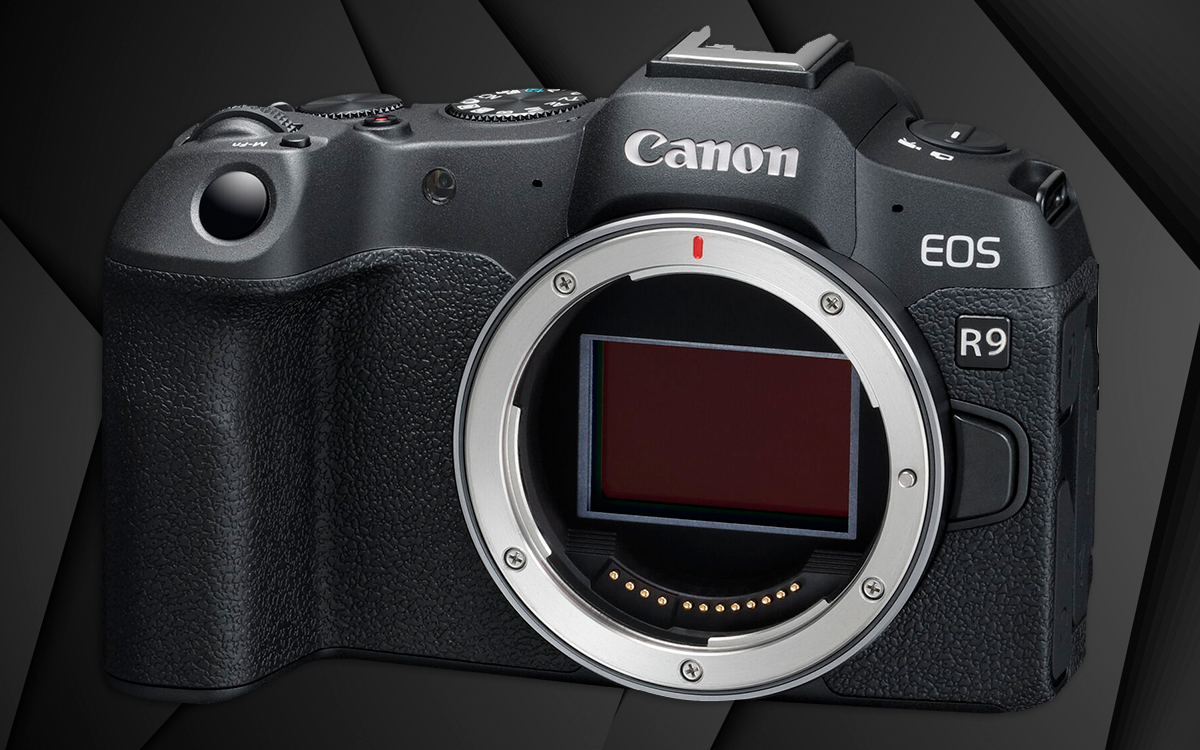 Unofficial mockup of a Canon EOS R9, based on an EOS RP body with an R9 badge