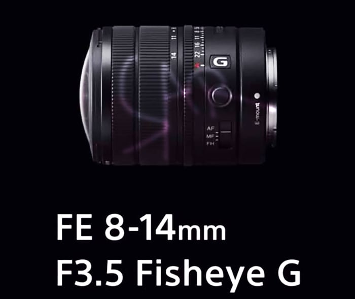 Leaked product image of the Sony FE 8-14mm F3.5 Fisheye G zoom lens