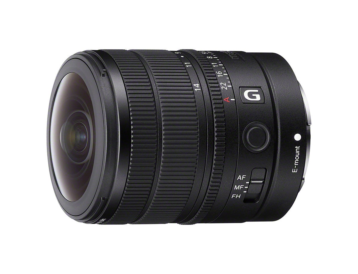 Official product photo of the Sony FE 8-14mm F3.5 Fisheye G lens