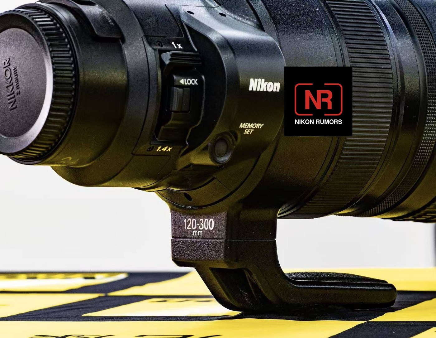 Leaked close-up of a Nikon 120-300mm lens with a 1.4x switch